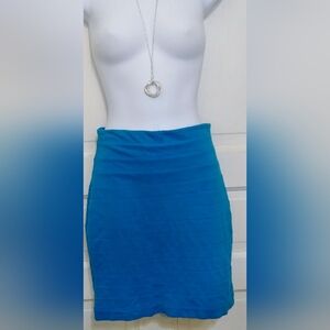 🌺BUNDLE ONLY🌺 Express Design Studio Blue Pencil Mini Skirt with Ruched Detail